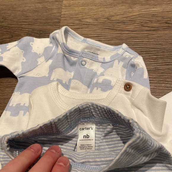 Carters NWT never worn blue size newborn NB Bundle of 2 - Picture 7 of 7